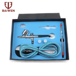 Dual-Action Airbrush with 0.2mm 0.3mm 0.5mm Nozzle Set Gravity Feed Pistol Pneumatic Kit For Cake Model Painting Makeup Tattoo