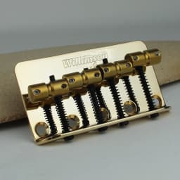 WBBC Bass Guitar Bridge Wilkinson Brass Saddles in Chrome Black or Gold