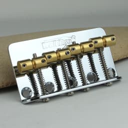 WBBC Bass Guitar Bridge Wilkinson Brass Saddles in Chrome Black or Gold