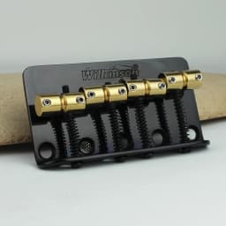 WBBC Bass Guitar Bridge Wilkinson Brass Saddles in Chrome Black or Gold