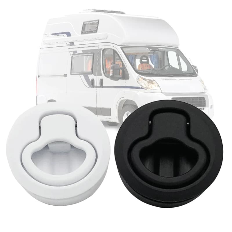 2" Round Locking Flush Pull Latch Replacement Plastic For RV Marine Boat Southco for Hatch Door Cabinet Hardware on RV Boat