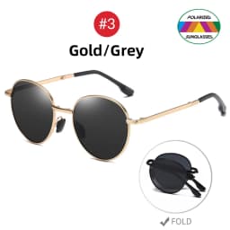 VIVIBEE 2026 Trending Square Black Folding Polarized Sunglasses Women Light Mirror Blue Fold Shades Titanium Alloy Sun Glasses