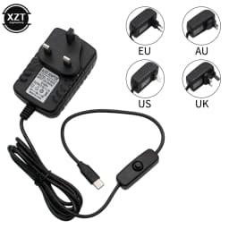 Raspberry Pi 4 Type-C Power Supply 5V 3A Power Adapter With ON/OFF Switch EU US AU UK Plug Charger for Raspberry Pi 4 Model B