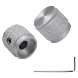 2PCS 17*16mm Knob Aluminum Alloy Potentiometer Control Knob Volume Audio Electric Guitar Bass Screw Type 17 X 16mm (DH) KNOB