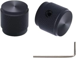 2PCS 17*16mm Knob Aluminum Alloy Potentiometer Control Knob Volume Audio Electric Guitar Bass Screw Type 17 X 16mm (DH) KNOB