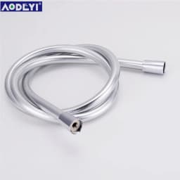 PVC High Pressure Silver & Black Smooth Shower Hose For Bathroom Handheld Head Flexible Plumbing Anti Winding GI/2 Universal