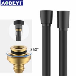 PVC High Pressure Silver & Black Smooth Shower Hose For Bathroom Handheld Head Flexible Plumbing Anti Winding GI/2 Universal
