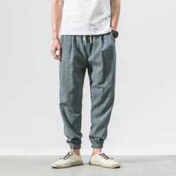 Japanese-Style Retro Streetwear 2020 Summer Men Cotton Linen Sweatpants Trousers Men Casual Harem Pants Breathable Men Joggers