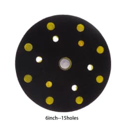 6"150mm 9/15/17/52Holes Sander Backing Pad Hook&Loop Sanding Pads with 5/16"-24 Thread Dust Free Sanding Disc Holder for MIRKA