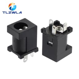 10Pcs Vertical DC Power Socket Connector Jack For 5.5x2.1mm 5.5x2.5mm DC Power Plug