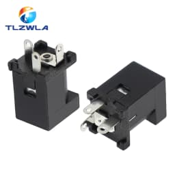 10Pcs Vertical DC Power Socket Connector Jack For 5.5x2.1mm 5.5x2.5mm DC Power Plug