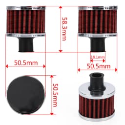 Universal 12mm Car Air Filter for Motorcycle Cold Air Intake High Flow Crankcase Vent Cover Mini Breather Filters