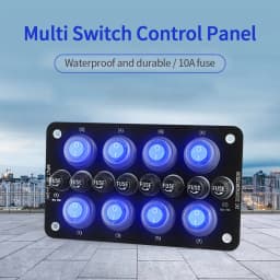 10A Fuse 24V 12V Switch Panel Light Toggle Blue Indicator Buttons Breaker RV Caravan Accessories For Boat Marine Ship Truck Car