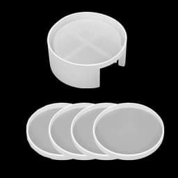 Round Square Coaster Silicone Mold DIY Handmade Coffee Coaster Craft Tray Making Epoxy Resin Wine Glass Cup Mat Casting Mould