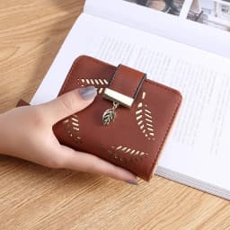 Ladies Fashion Wallet PU Leather Phone Purse Female Hollow Leaves Pouch Clutch Handbag For Women Coin Card Holders Long Wallets