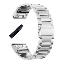 20 22 26mm Quick Release Solid Stainless Steel Watch Strap for Garmin Fenix 8X 7X 7 7S 6S 6X 6 Pro 5X 5 5S 3HR Metal Bracelet