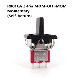 Salecom T80-R Series Square Snap-in Panel Mount Mini Paddle Toggle Switch 5A/125VAC