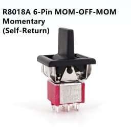Salecom T80-R Series Square Snap-in Panel Mount Mini Paddle Toggle Switch 5A/125VAC