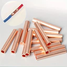 100Pcs Copper Ring Terminal Wire Crimp Connector Bare Cable Battery Terminals Soldered Connectors