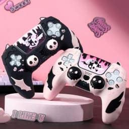 Sweet Skull Silicone Skin Cover Gamepad Sticker Soft Case For Sony Dualsense 5 PS5 Controller Thumb Stick Grip Cap Protector
