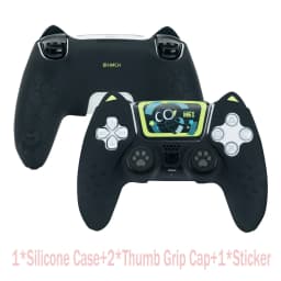 Sweet Skull Silicone Skin Cover Gamepad Sticker Soft Case For Sony Dualsense 5 PS5 Controller Thumb Stick Grip Cap Protector