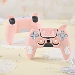 Sweet Skull Silicone Skin Cover Gamepad Sticker Soft Case For Sony Dualsense 5 PS5 Controller Thumb Stick Grip Cap Protector