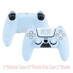 Sweet Skull Silicone Skin Cover Gamepad Sticker Soft Case For Sony Dualsense 5 PS5 Controller Thumb Stick Grip Cap Protector