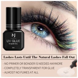 UV Eyelash Glue Makeup Tools Water Proof Quick Dry in 1 Second Eyelash Extension Supplies Colorless Tasteless Eyelash Glue