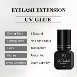 UV Eyelash Glue Makeup Tools Water Proof Quick Dry in 1 Second Eyelash Extension Supplies Colorless Tasteless Eyelash Glue