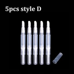 1/2/3/5pcs Transparent Twist Nail Twist Pens Empty Transparent Nail Oil Pen with Brush Cosmetic Container Pen Lip Gloss Tubes