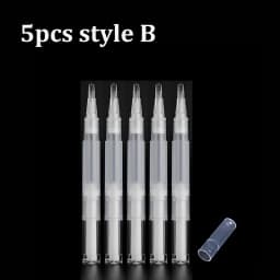 1/2/3/5pcs Transparent Twist Nail Twist Pens Empty Transparent Nail Oil Pen with Brush Cosmetic Container Pen Lip Gloss Tubes