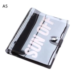 A7 A6 A5 Transparent Loose Leaf Binder Notebook Inner Core Cover Note Book Journal Planner Office Stationery Supplies