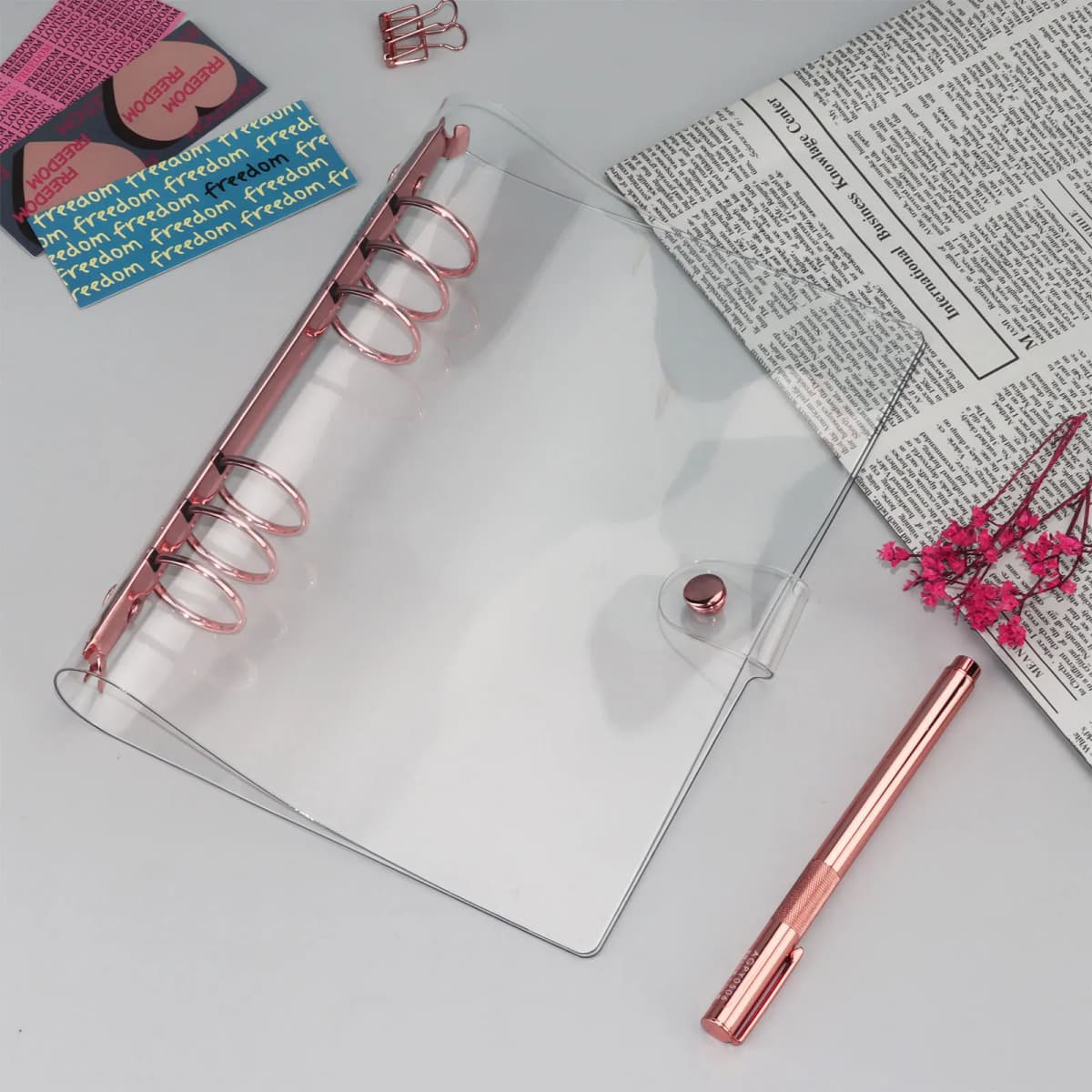 A7 A6 A5 Transparent Loose Leaf Binder Notebook Inner Core Cover Note Book Journal Planner Office Stationery Supplies