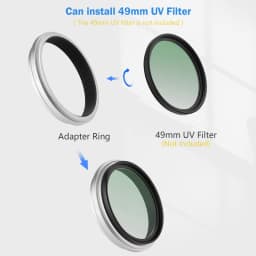 Haoge Lens Filter Adapter Ring for Fujifilm X100VI X100V 49mm UV CPL ND AR-X100 Silver