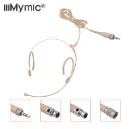 Professional Headset Microphone For Sennheiser Shure AKG Bodypack 3.5mm Locking 4 Pin 3 Pin Condenser Headworn Mic Thick Cable