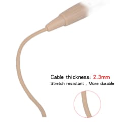 Professional Headset Microphone For Sennheiser Shure AKG Bodypack 3.5mm Locking 4 Pin 3 Pin Condenser Headworn Mic Thick Cable