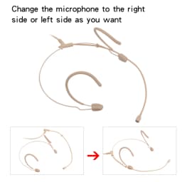 Professional Headset Microphone For Sennheiser Shure AKG Bodypack 3.5mm Locking 4 Pin 3 Pin Condenser Headworn Mic Thick Cable