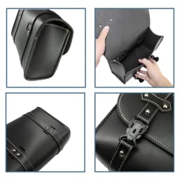 Moto Saddlebag Model Side PU Leather Luggage Saddle Bag Storage Tool Pouch For Harley Sportster XL883 XL1200 Universal XL 883