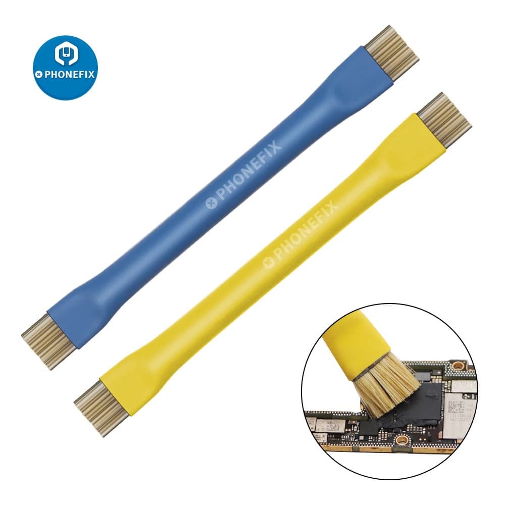 Anti-Static Brush Double Head Insulation Hard Brush Clean Dust Repair Tool ESD Safe Kit For Mobile Phone Motherboard PCB BGA SMD