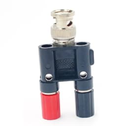 1pcs BNC Male Plug to 4mm Dual Banana Female Jack Socket Binding Post RF Coax Coaxial Connector Adapter Splitter