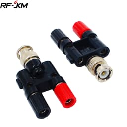 1pcs BNC Male Plug to 4mm Dual Banana Female Jack Socket Binding Post RF Coax Coaxial Connector Adapter Splitter