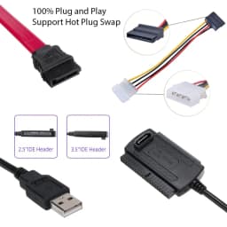 USB 2.0 to IDE SATA S-ATA 2.5 3.5 HD HDD Hard Drive Adapter Converter