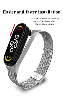 Strap For Xiaomi Mi Band 7 3 4 5 6 Wrist Metal Bracelet Screwless Stainless Steel MIband for Mi Band 7 6 4 3 5 Strap Wristbands