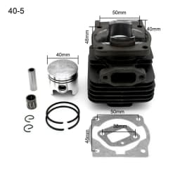 Garden Equipment Replacement 44mm & 40mm Cylinder Piston Kit for 44-5 & 40-5 Brush Cutter Engine 44F 5 & 40F 5
