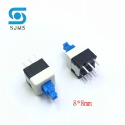 10PCS Tactile Push Button Switch Self Locking 5.8*5.8MM 7*7MM 8*8MM 8.5*8.5MM Reset Micro Switch + (10PCS A16 Tact Cap)