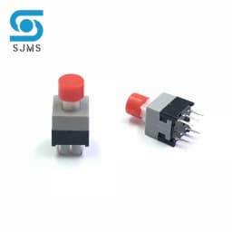 10PCS Tactile Push Button Switch Self Locking 5.8*5.8MM 7*7MM 8*8MM 8.5*8.5MM Reset Micro Switch + (10PCS A16 Tact Cap)