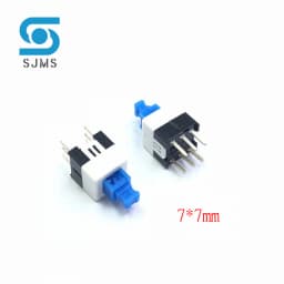 10PCS Tactile Push Button Switch Self Locking 5.8*5.8MM 7*7MM 8*8MM 8.5*8.5MM Reset Micro Switch + (10PCS A16 Tact Cap)