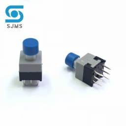 10PCS Tactile Push Button Switch Self Locking 5.8*5.8MM 7*7MM 8*8MM 8.5*8.5MM Reset Micro Switch + (10PCS A16 Tact Cap)