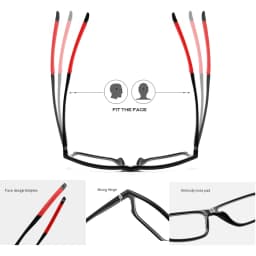 VIVIBEE Sports Men Blue Light Blocking Gaming Glasses Aluminum Temples UV400 Anti Blue Ray 2026 Male Office Square Eyeglasses