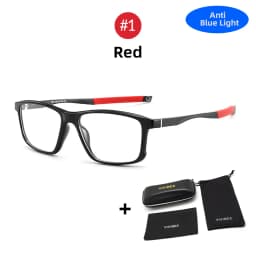 VIVIBEE Sports Men Blue Light Blocking Gaming Glasses Aluminum Temples UV400 Anti Blue Ray 2026 Male Office Square Eyeglasses